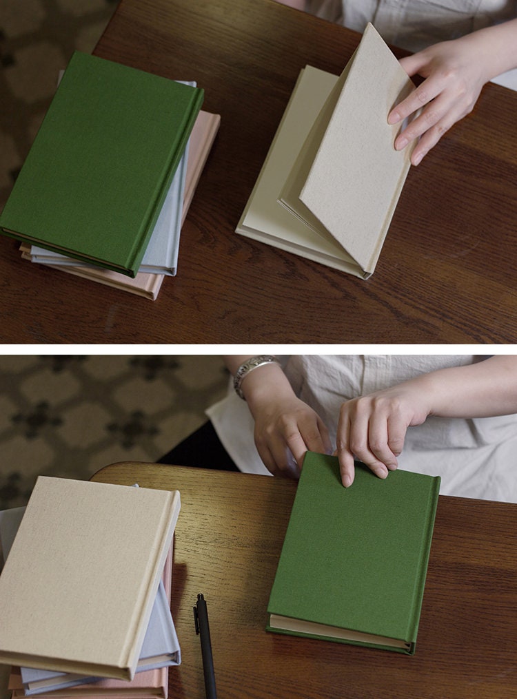 Hard Cover Linen Notebook Journal