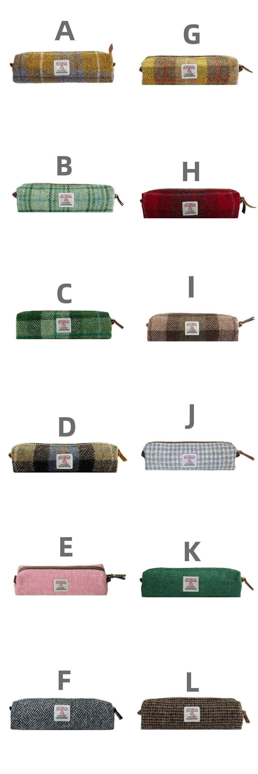 Wool Tweed Pencil Case Retro Fabric Zipper Pouch Large Capacity Pen Case Simple Pencil bag Stationery Sundries Make-up Bag Gift 24 colors