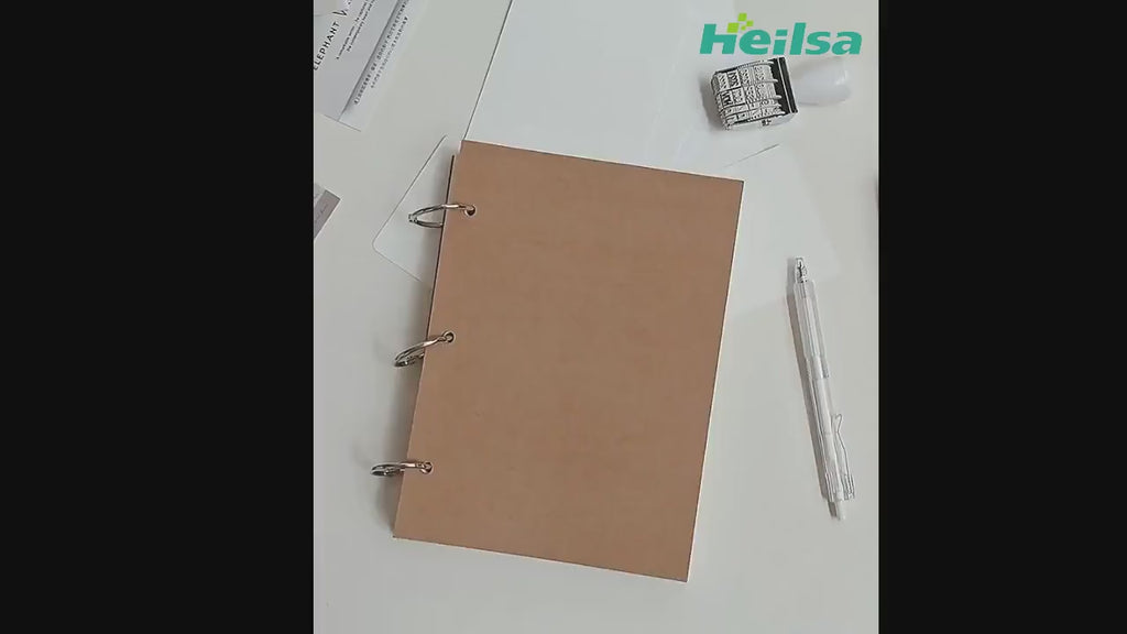 A5 Loose-leaf Kraft Paper Journal • DIY Ring Binder Notebook • Vintage Sketchbook • Refillable Writing Journal • Handmade Scrapbook Planner