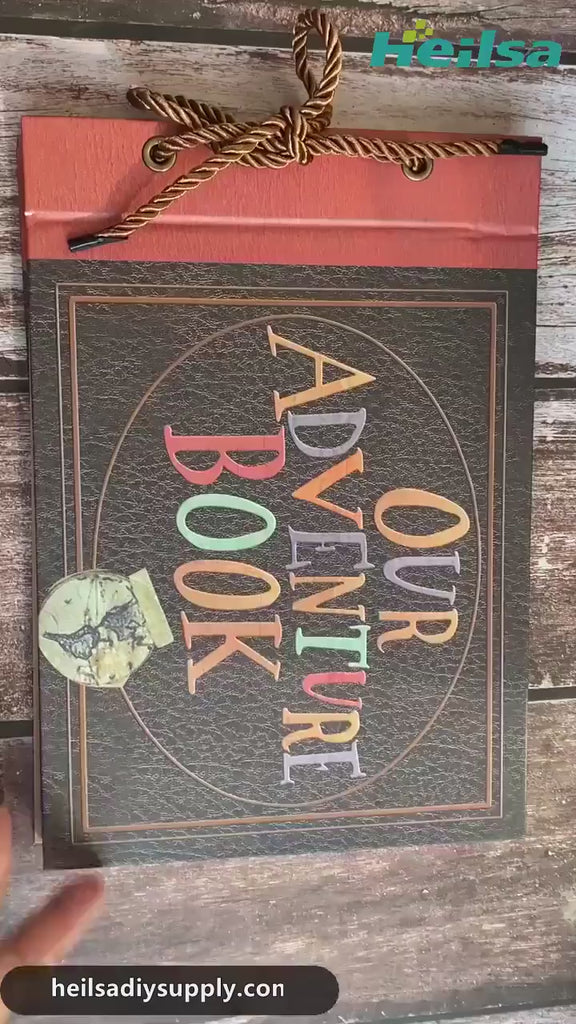 Our Adventure Book Pixar Up Handmade DIY Family Scrapbook, Wedding Photo Album, Retro Travel Memory Book with Blank Kraft Paper 40 Pages