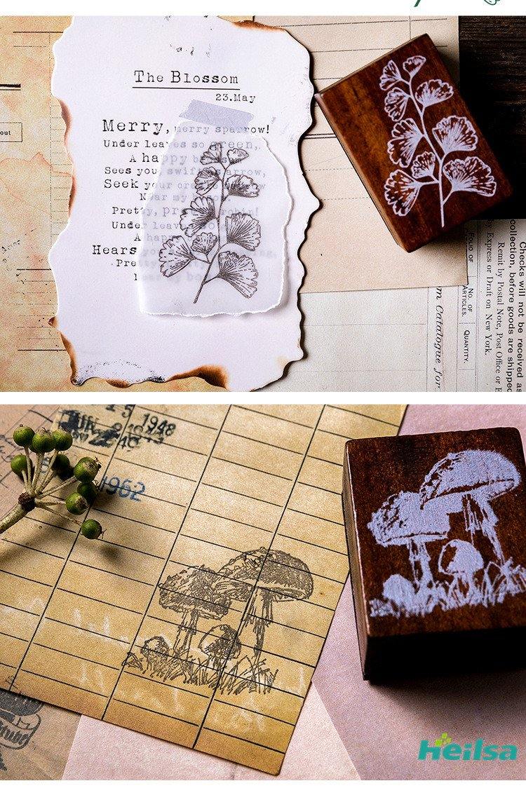Jungle Wood Rubber Stamps