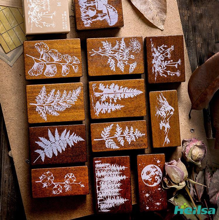 Jungle Wood Rubber Stamps