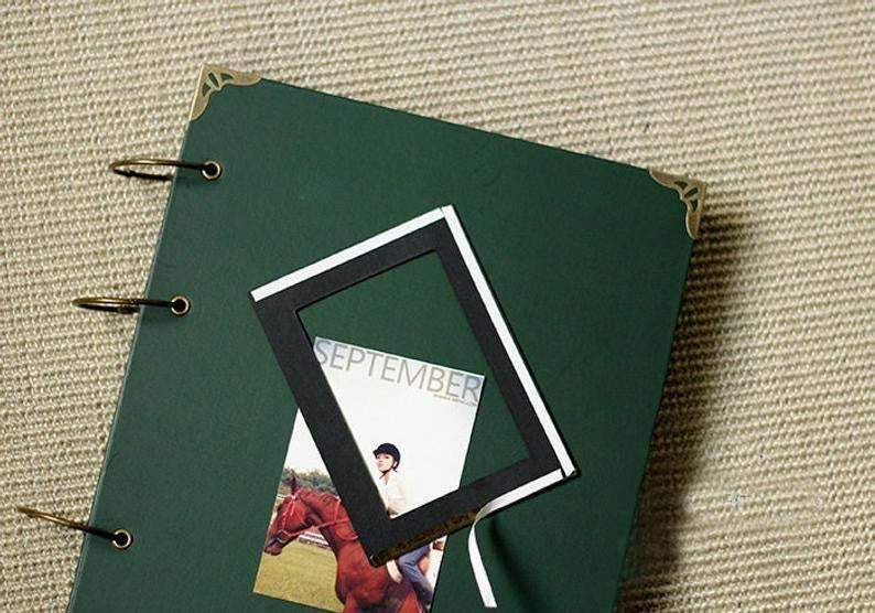 Large Dark Green Scrapbook Album