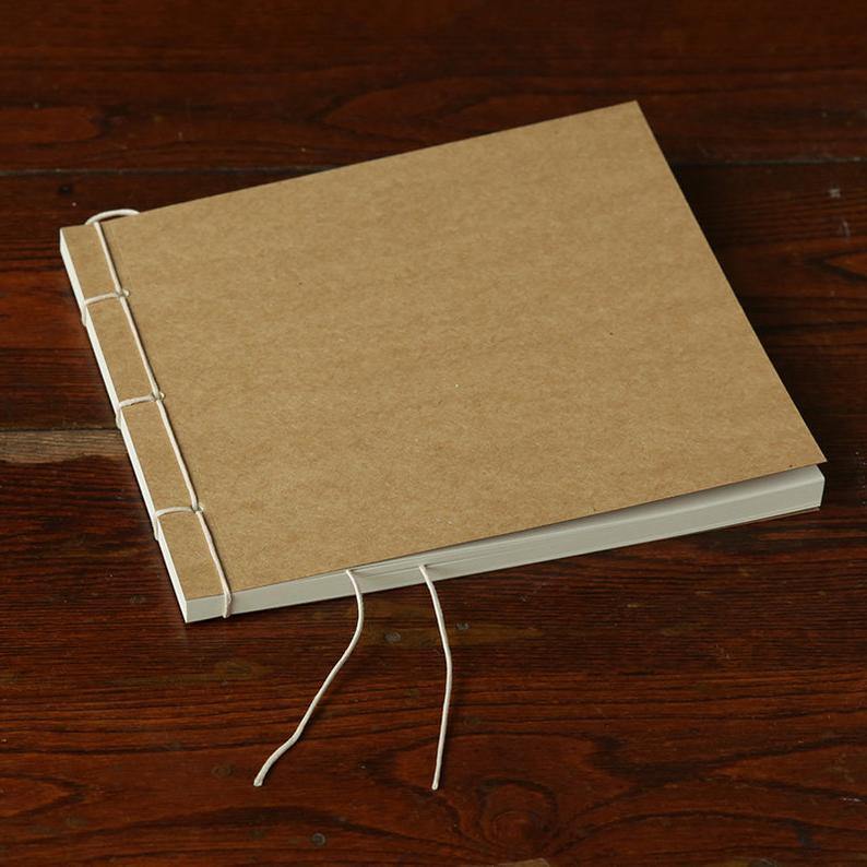 Blank Retro Thread-bound Notebook