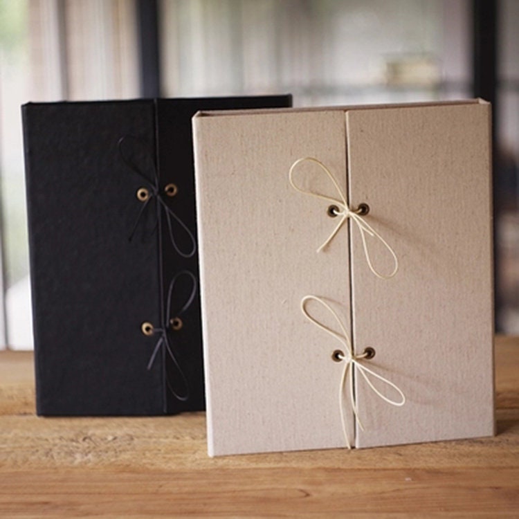 Linen & PU Cover A4 Handmade Scrapbook Album