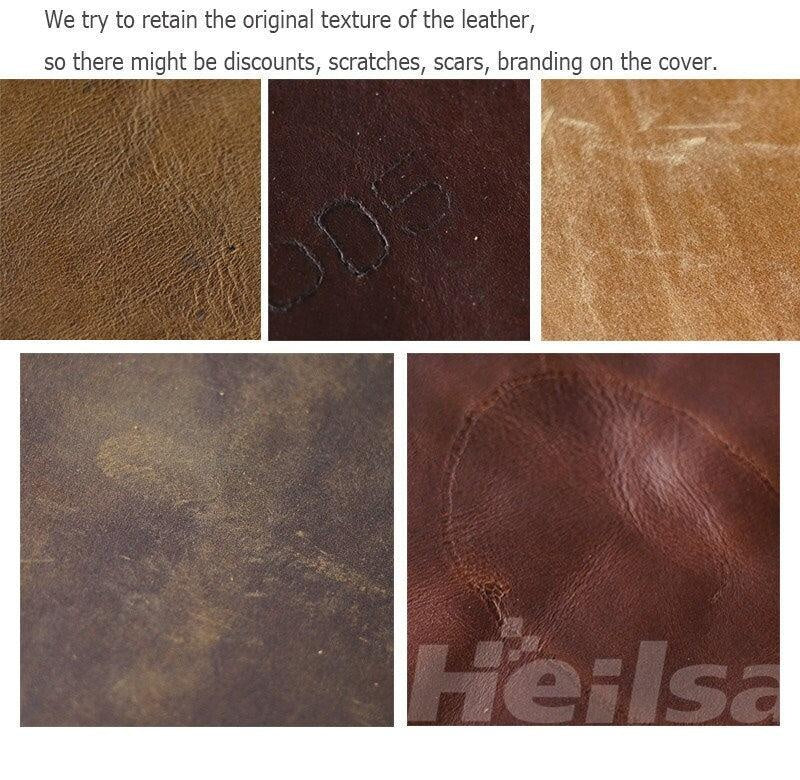 Vertical Genuine Leather Scrapbook Album