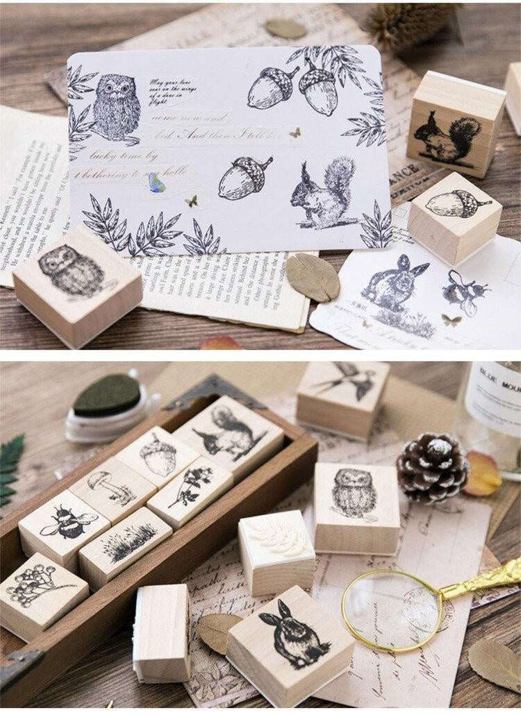 Forest Story Wood Rubber Stamps