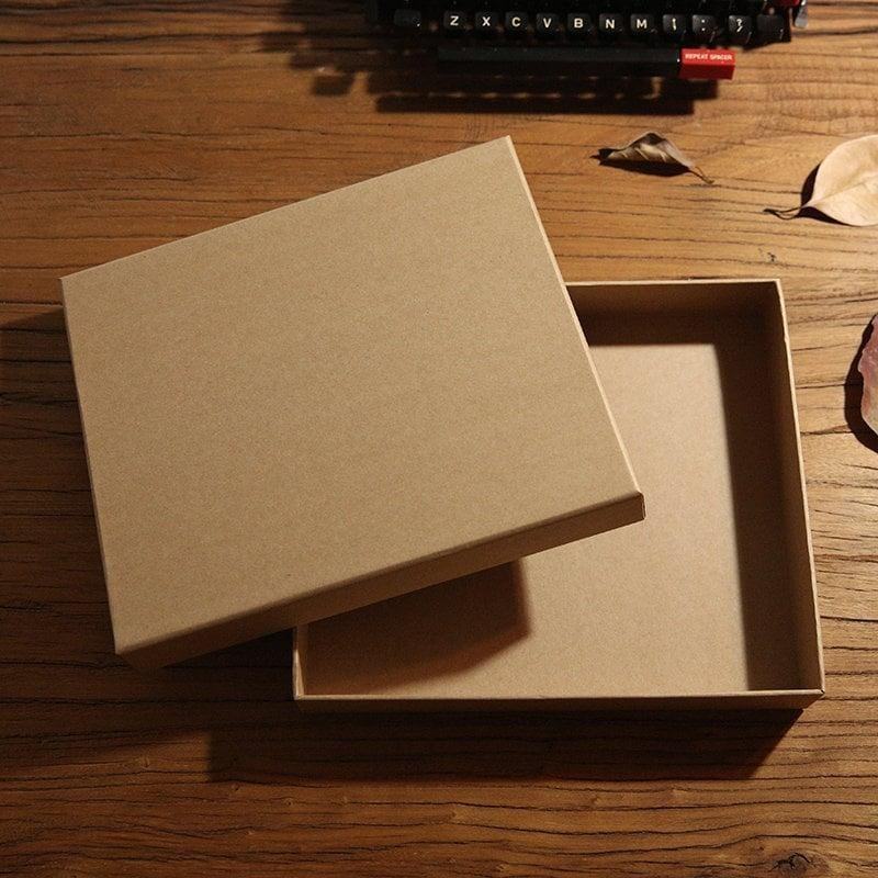 Square Kraft Paper Gift Box. Gift Box Wedding, Photo Album Gift Box, Blank Gift Box, Empty Proposal Gift Box. Birthday Gift. Scrapbook Box
