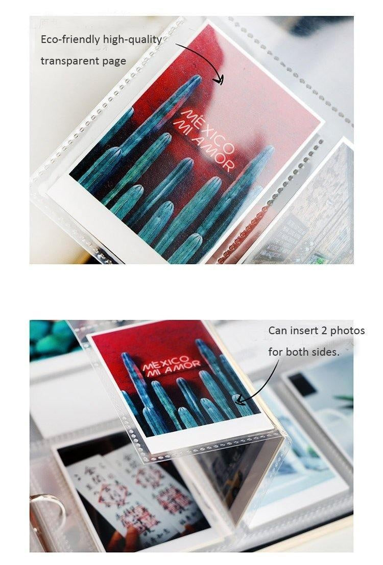 Instax Mini Photo Album. 360 Photos Instax Photo Album With Sleeves. Modern Wedding Photo Album 4x6 Insert. Pocket Fuji Polaroid Photo album