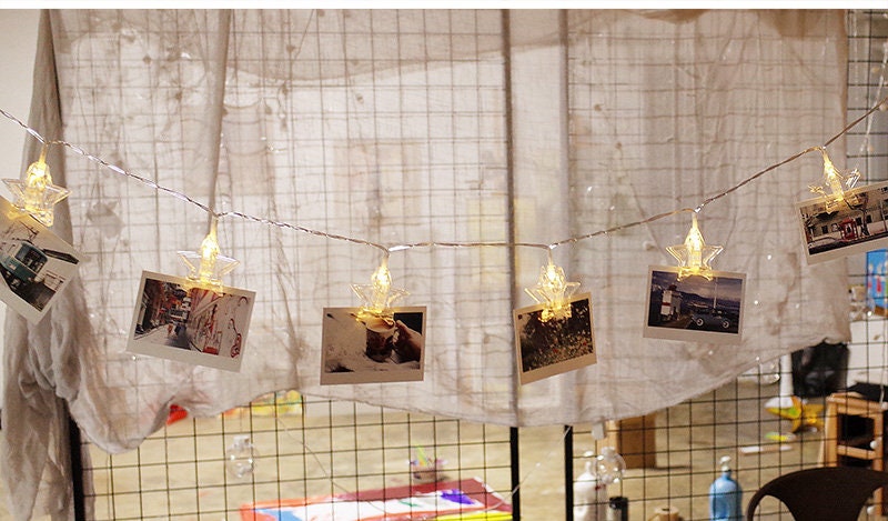 Clear Fairy String Lights with Photo Clips