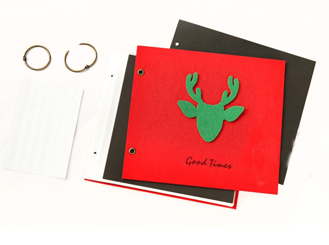 Christmas Deer Photo Album Scrapbook