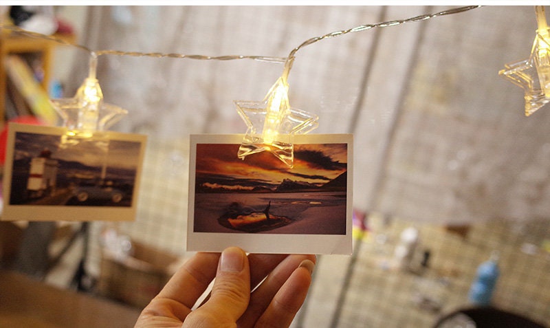 Clear Fairy String Lights with Photo Clips