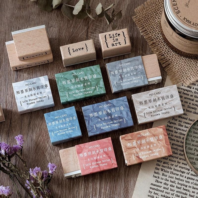 Life Inspiration Wood Rubber Stamps
