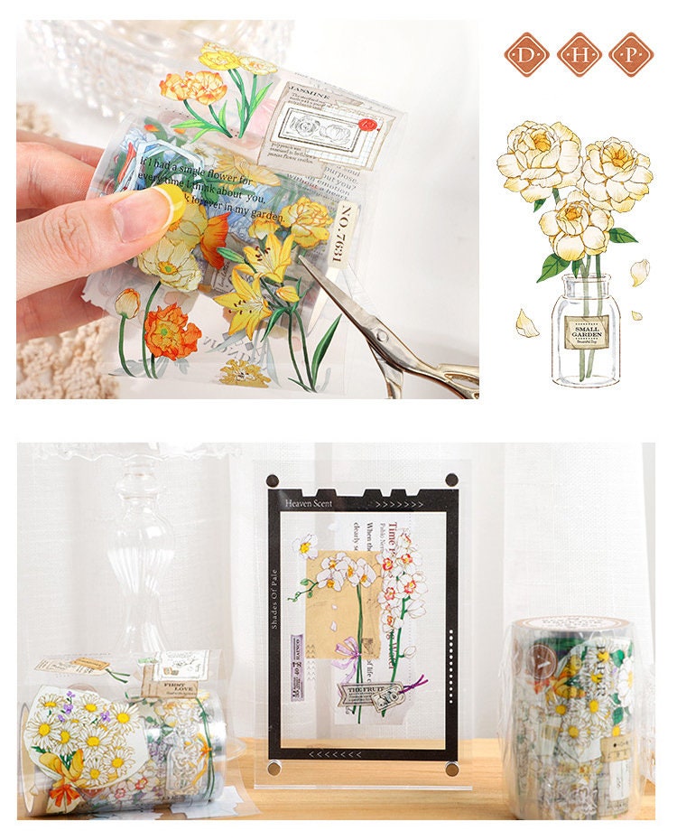 PET Clear Flower Washi Tape