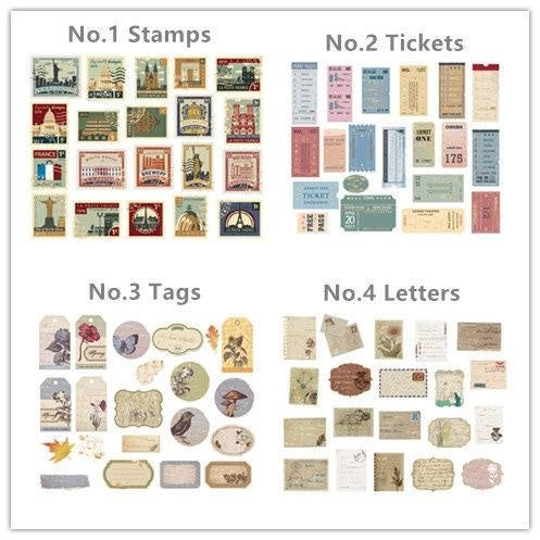 Vintage Gold Foil Stamp Stickers