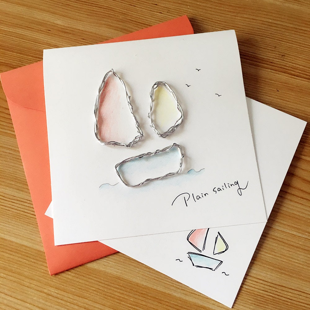 Birthday Cards and Envelopes Personalized Greeting Cards Gift Set Cake Gift Box Boat Clover Fish Plane Cute Cards Handmade Personalized