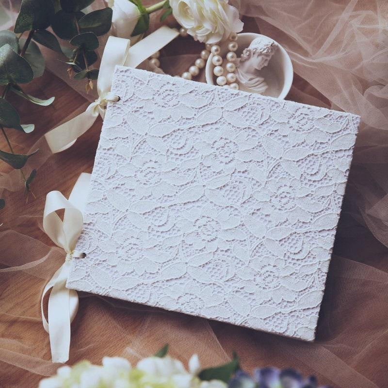 Colorful Lace Cover Photo Album Scrapbook. Love Memory Book Wedding Guest Book Couple Scrapbook Adventure Book Blank Scrapbook Gift for Her