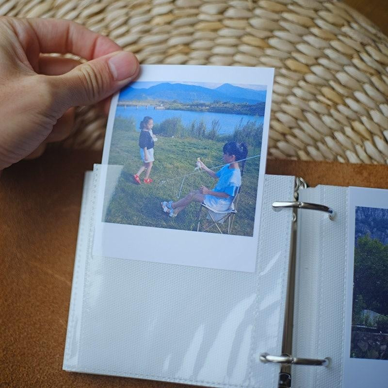 Mini Leather Polaroid Photo Album. 100 Photos Photo Album with Sleeves Slip In Wedding Album Travel Family Album Anniversary Christmas Gift