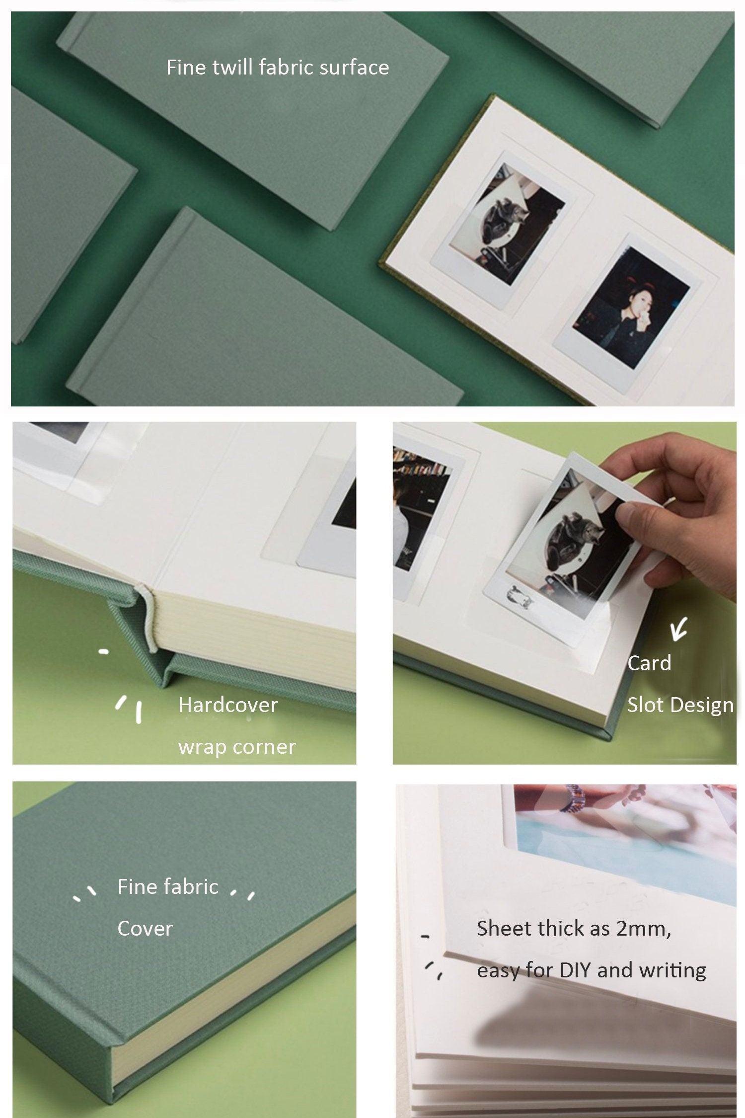 Personalized Instax Mini Photo Album 52 Photos. Minimalist Fujifilm Wedding Instax Album, 3 inch Memory Photo Album, Insert Photo album
