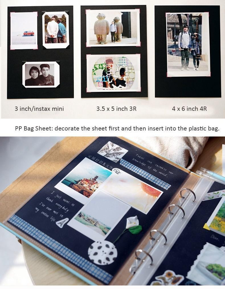 Denim surface Photo Album with Sleeves 4x6 Photo Memory Slip In Family Album Instax Photo Book Anniversary Album Baby Album Personalized