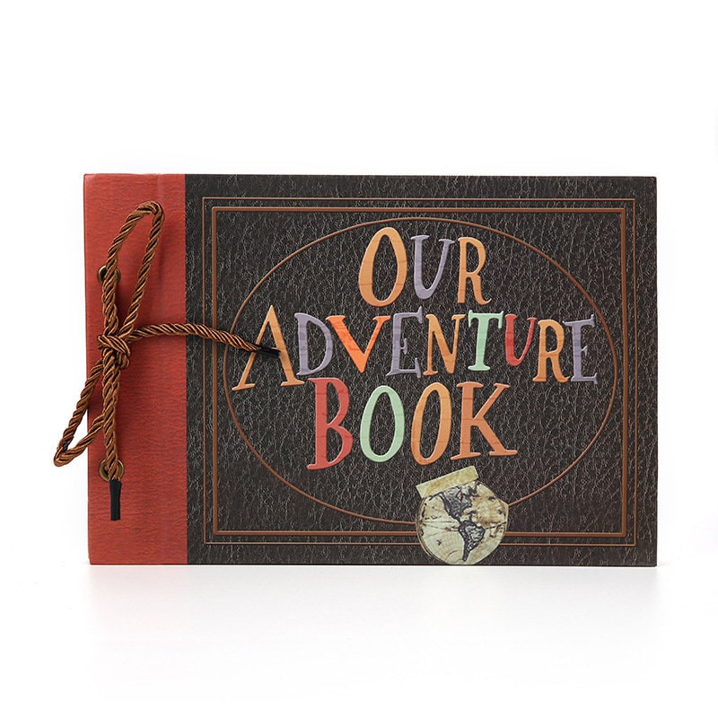 Our Adventure Book Pixar Up Handmade DIY Family Scrapbook, Wedding Photo Album, Retro Travel Memory Book with Blank Kraft Paper 40 Pages