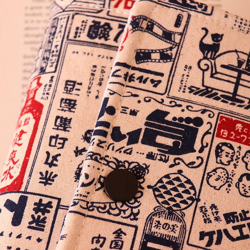 Vantage Cloth Loose-leaf Planner Japanese Old Object Journal Fabric Cover Blank Grid Inner Page Original Retro Travel Diary Notebook A5 A6