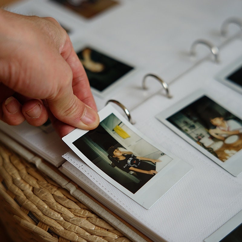 480 Photos Instax Photo Album With Sleeves. Loose Leaf Instax Mini Photo Album. Retro Photo Album Insert. Pocket Fuji Polaroid Photo album