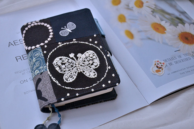 Handmade Stitch Journal Cloth Art Book Blank Fabric Journal Collage Slow Stitch Textile Art Fabric Covered Journal A5 A6 Embroidery Notebook