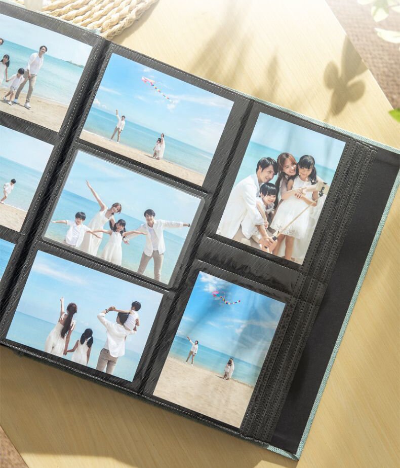 Personalized 4x6 Photo Album with Sleeves for 600-1000 Photos. Large Capacity Linen Photo Album 3x5. Anniversary Photo Album. Wedding Gift