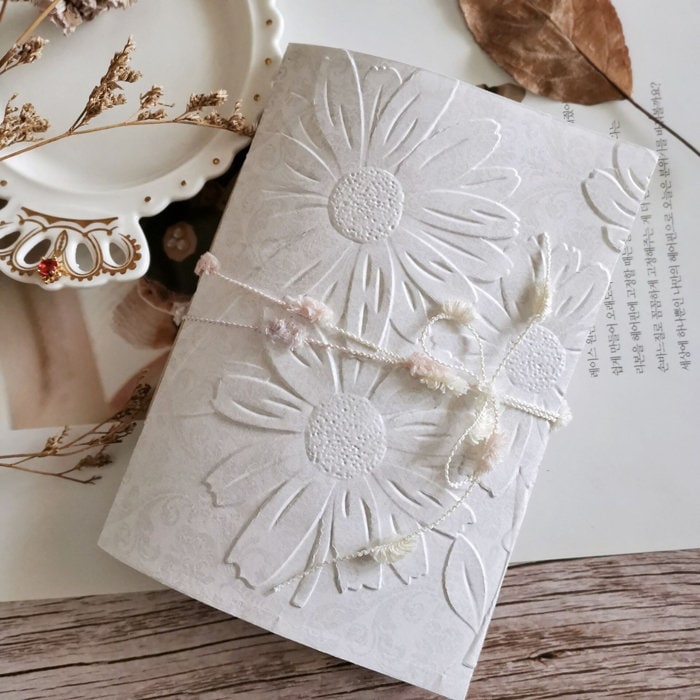 Retro Style Flower Leaf Special Paper Notebook Journal Handmade Mixed Inner Core TN Standard A6 Texture Paper Multifunctional Collage Book