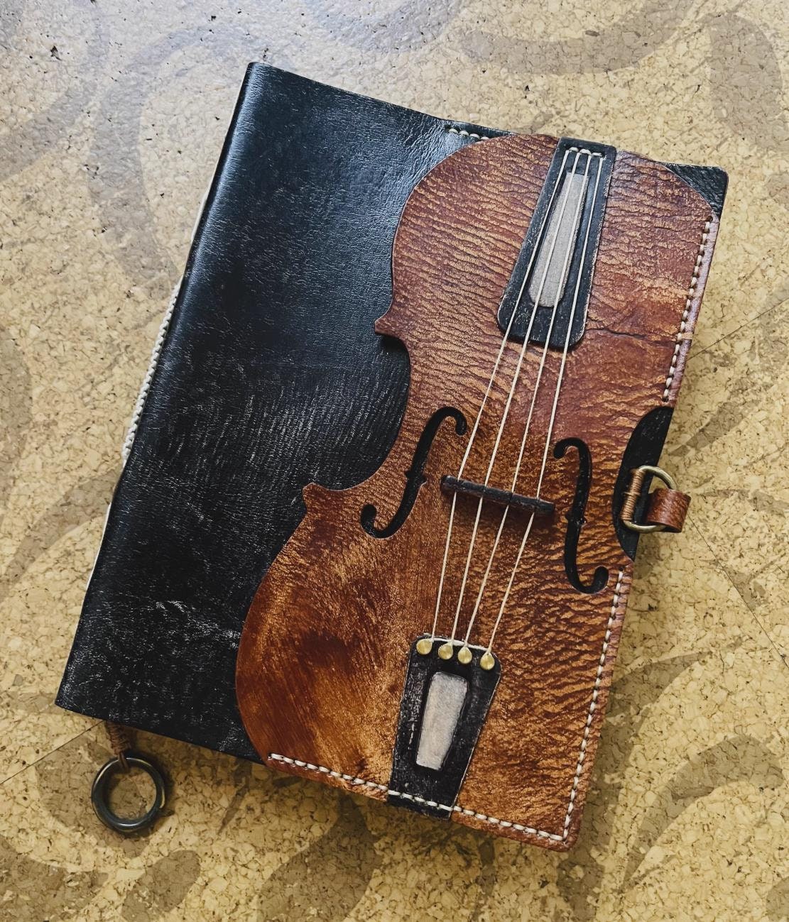 Cello Style Cowhide Travelers Notebook Handmade Nostalgic Matte Black Leather Journal Vintage Thick Diary A6 A5 Loose leaf Creative Gift