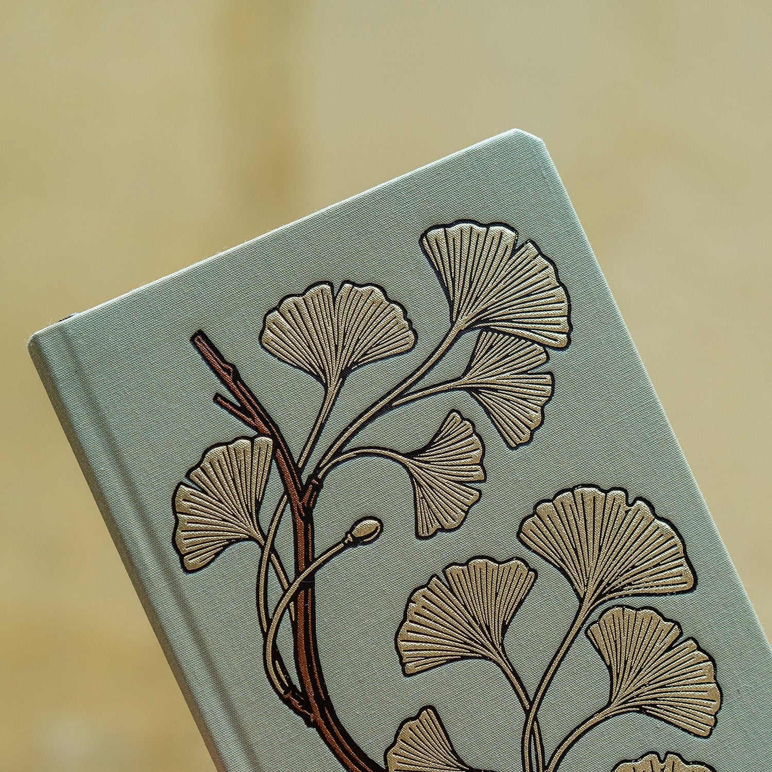 Mini Self-filling Planner with Bronzing Ginkgo Vantage Portable Journal Autumn Trilogy Notebook Acid-free Writing Paper 160P Gift for Her