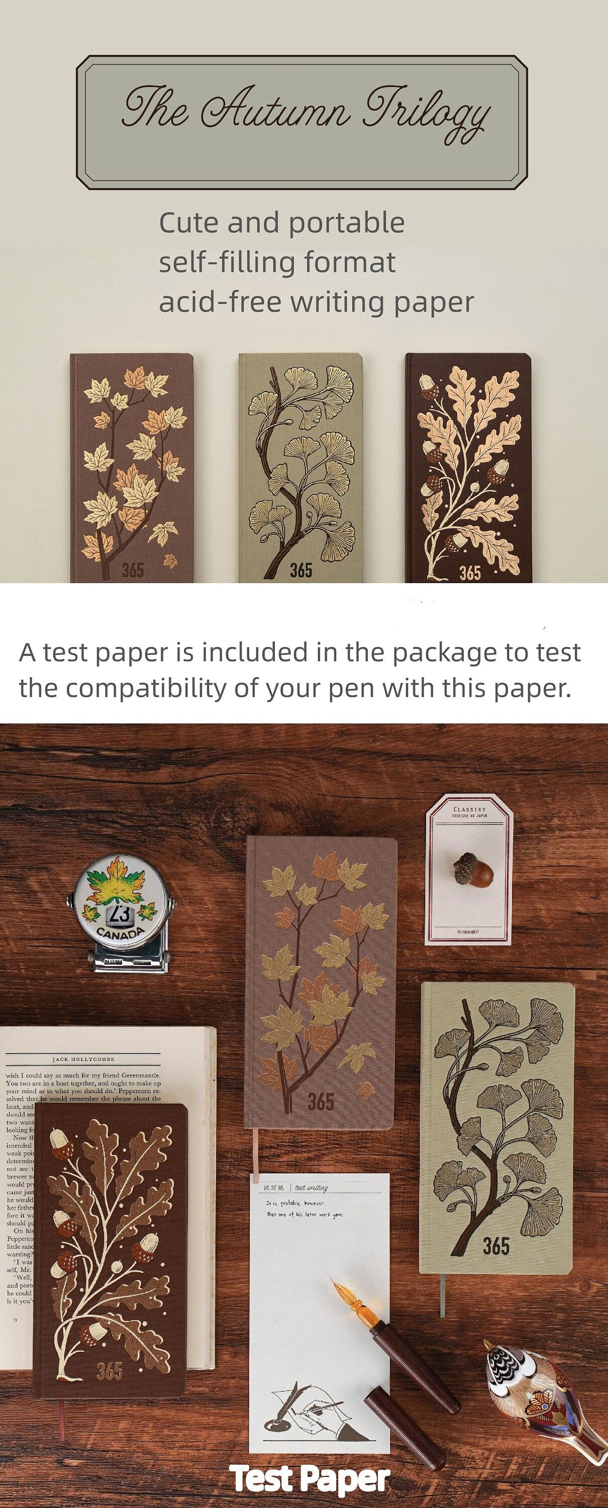 Late Maple Hardcover Journal Cute Floral Self-filling Planner Retro Travel Notebook Portable Floral Book for Scrapbooking Autumn's Gift