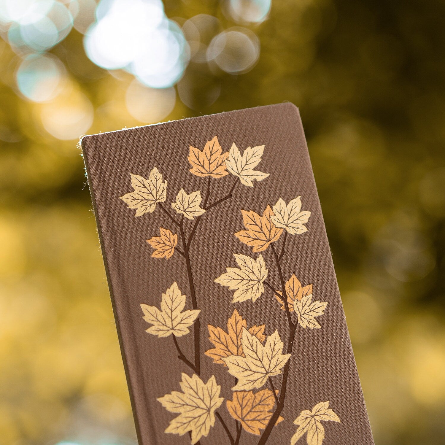 Late Maple Hardcover Journal Cute Floral Self-filling Planner Retro Travel Notebook Portable Floral Book for Scrapbooking Autumn's Gift