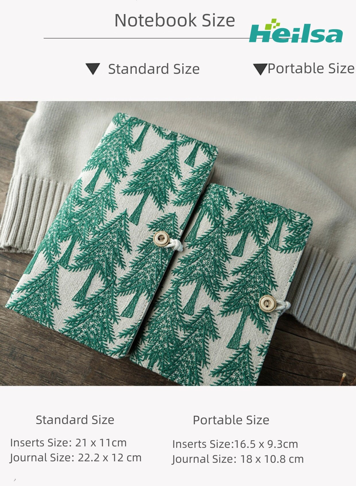 Embroidered Forest TN Notebook Journal Fabric-covered Dairy Book Traveler's Notebook Cute Journal Dotted Notepad Grid Notebook Birthday Gift